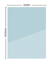 Channel Glazed Glass Pool Fence Glass Panels, 1350mm high, Choose Width